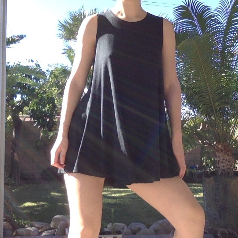 Bad luck NY black sleeveless baby doll dress